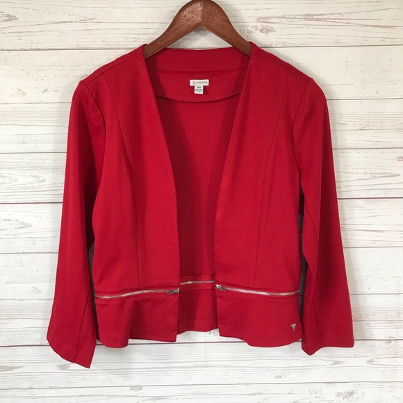 Guess Jackets & Blazers - Guess open front bolero moto career jacket sz Med